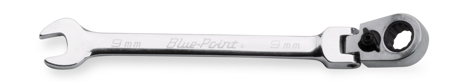 9 mm 12-Point Metric 15° Offset Flex-Head Ratcheting Box/Open-End Wrench (Blue-Point®) | BOERMF9A 9 mm 12-Point Metric 15° Offset Flex-Head Ratcheting Box/Open-End Wrench (Blue-Point®) | BOERMF9A
